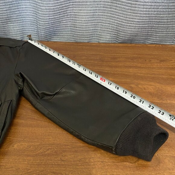 Mens Airborne Leathers A2 Air Force Bomber Jacket Sz XL Dark Brown Vintage 90’s - Picture 14 of 15